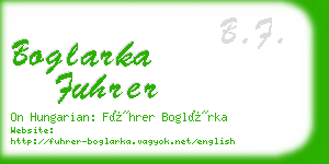 boglarka fuhrer business card